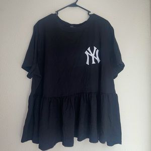 Custom New York Yankees babydoll tee